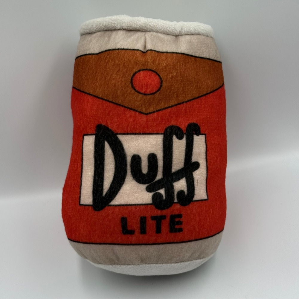 Universal Studios The Simpsons Duff Lite Beer Can Plush Toy Collectible 9.5"